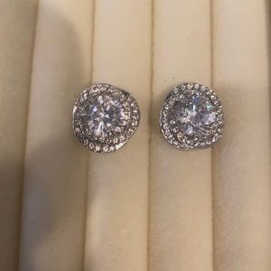 Express Cubic Zirconia love knot stud earrings